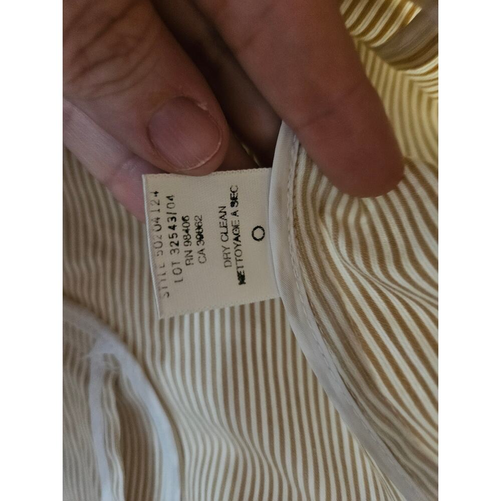 Vintage Theory White Beige Pinstripe Cotton Women's Blazer Size 6 Neutral Jacket - Picture 7 of 11
